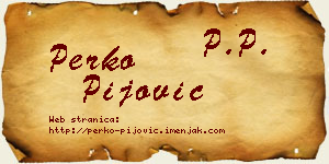 Perko Pijović vizit kartica